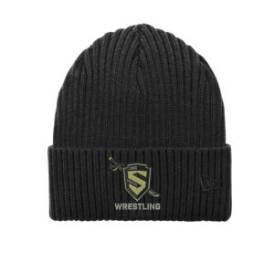 Streamwood Wrestling New Era Core Classic thick rib knit Cuff Beanie stocking cap-Black