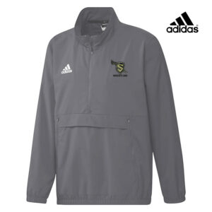 Streamwood Wrestling Adidas Stadium 1/4 zip woven pullover – Team Grey Four