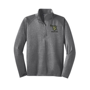 Streamwood Wrestling Men Sport-Tek TALL Sport-Wick Stretch 1/2-Zip Pullover-Charcoal Heather