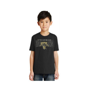 Streamwood Wrestling Youth Short Sleeve Tee-Black