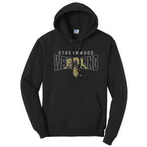 Streamwood Wrestling Unisex Fleece Hooded Sweatshirt-Black