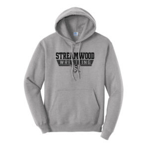 Streamwood Wrestling Unisex Fleece Hooded Sweatshirt-Athletic Heather