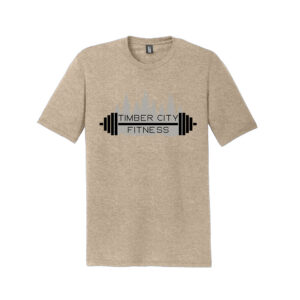 Timber City Fitness Rah Rah Unisex clothing District Perfect Tri-blend  Crew Tee-Desert Tan Heather