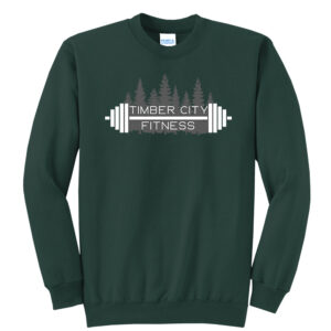 Timber City Fitness Unisex Fleece Crewneck Sweatshirt-Dark Green