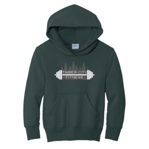 Timber City Fitness Youth Fleece Hooded Sweatshirt-Dark Green