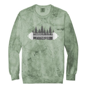 Timber City Fitness Comfort Colors Unsiex Color Blast Crewneck Sweatshirt-Fern