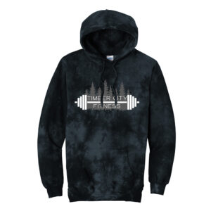 Timber City Fitness Port and Company Crystal Tie-Dye Pullover Hoodie Unisex-Black