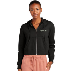 Timber City Fitness District Women’s V.I.T. Fleece Full-Zip Hoodie-Black