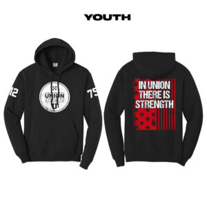 Union Strength Youth Hooded Sweatshirt-Black