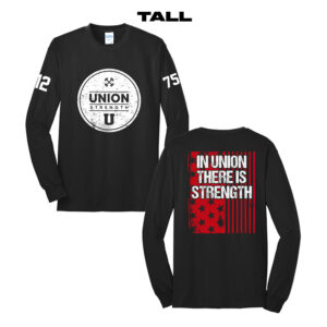 Union Strength Tall Long Sleeve Tee-Black