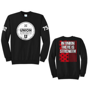 Union Strength Unisex Fleece Crewneck Sweatshirt-Black