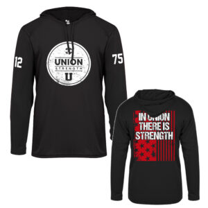 Union Strength Badger B-Core Long Sleeve Hood Tee Men-Black