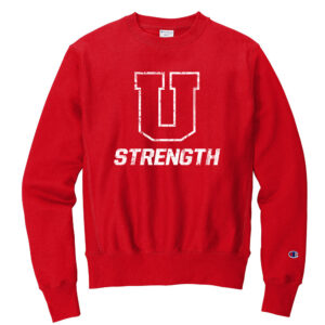 Union Strength Champion Men Reverse Weave Crew 12 oz-Red/Scarlet