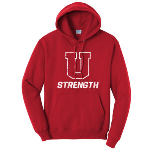 Union Strength Unisex Fleece Hooded Sweatshirt-Red