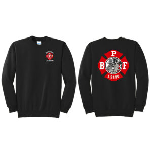 Bett Firefighters Unisex Core Fleece Crewneck Sweatshirt-Black