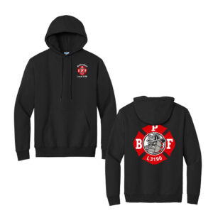 Bett Firefighters Unisex Core Fleece Hooded Sweatshirt-Black