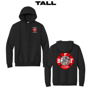 Bett Firefighters Tall Core Fleece Hooded Sweatshirt-Black