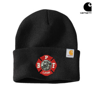 Bett Firefighters Carhartt Acrylic Watch Cap 2.0 beanie stocking cap with cuff-Black