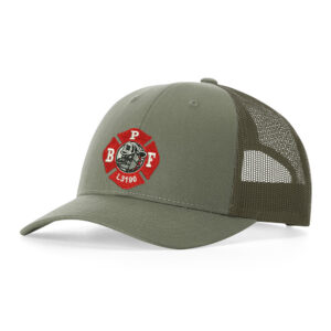 Bett Firefighters Richardson Low Profile mesh back/snap back trucker cap-Loden