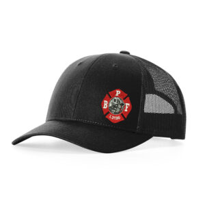 Bett Firefighters Richardson Low Profile mesh back/snap back trucker cap SM-Black