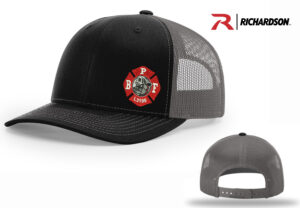 Bett Firefighters Richardson Pro Crown Mesh Back Adjustable back cap Split-Black/Charcoal