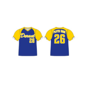 Durant Gold Team Durant Sublimated V-Neck Jersey-Fabric M-Royal Body/Gold Sleeves