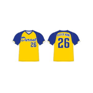 Durant Gold Team Durant Sublimated V-Neck Jersey-Fabric M-Gold Body/Royal Sleeves