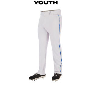 Durant Gold Team Triple Crown YOUTH  2.0 Open Bottom baseball pant with piping-White/Royal