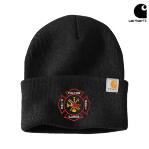 Fulton Fire Dept Carhartt Acrylic Watch Cap 2.0 beanie stocking cap with cuff-Black