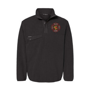 Fulton Fire Dept DRI DUCK – Brooks Sherpa Mountain 4 snap placket Fleece Pullover jacket-Charcoal