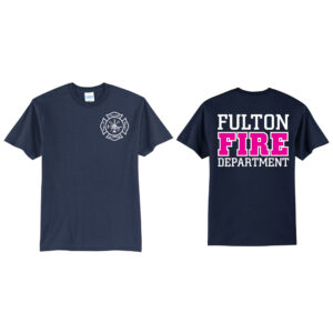 Fulton Fire Dept Unisex Short Sleeve Tee-Navy