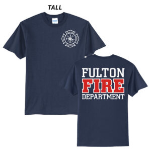 Fulton Fire Dept Tall Short Sleeve Tee-Navy