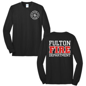 Fulton Fire Dept Unisex Long Sleeve Tee-Black