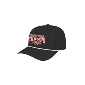 GV FB National Champs Athletic Rope Cap-Black/Black/White Rope