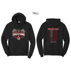 GV FB National Champs Tall Fleece Hooded Sweatshirt-Black