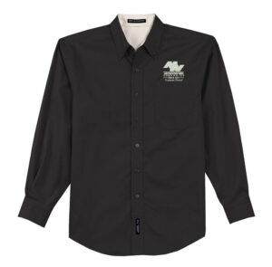 Midwest Wheel Companies Port Authority Men Long Sleeve Easy Care Shirt-Black