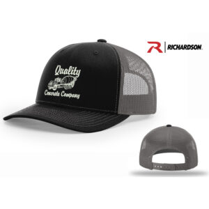 Quality Concrete Richardson Pro Crown Mesh Back Adjustable back cap Split-Black/Charcoal