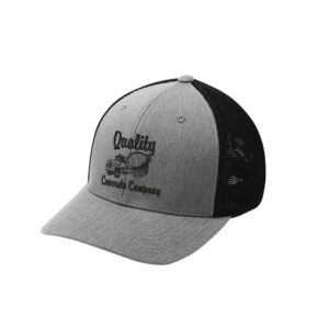 Quality Concrete Port Authority Flexfit Mesh Back Cap-Heather Grey/Black