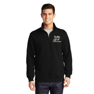 Quality Concrete Sport-Tek Men Tall 1/4-Zip Sweatshirt-Black