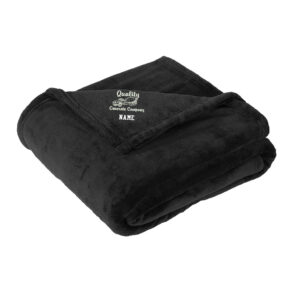 Quality Concrete Port Authority Oversized Ultra Plush Blanket-Black