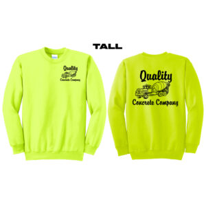 Quality Concrete  TALL Ultimate Crewneck Sweatshirts-Safety Green