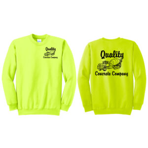 Quality Concrete Unisex Ultimate Crewneck Sweatshirts-Safety Green