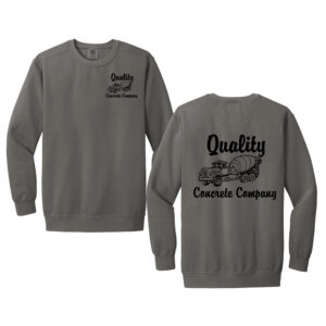 Quality Concrete Comfort Colors Garment-Dyed Fleece Crew Unisex-Grey