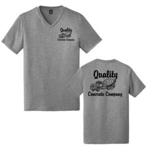 Quality Concrete District Made Mens Perfect Tri V-Neck Tee-Grey Frost