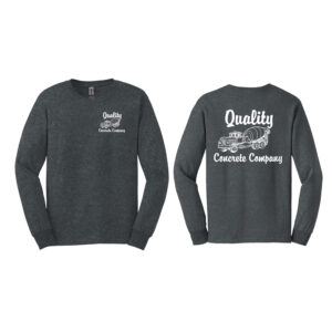 Quality Concrete Unisex Cotton Long Sleeve Tee-Dark Heather