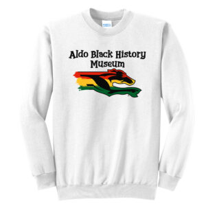 Aldo Black History Museum Unisex Core Fleece Crewneck Sweatshirt-White