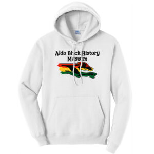 Aldo Black History Museum Unisex Fleece Hooded Sweatshirt-White