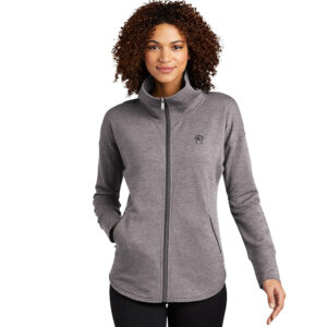 Adcraft Sales OGIO Ladie’s Luuma Full-Zip Fleece jacket-Petrol Grey Heather