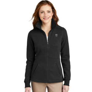 Adcraft Sales Port Authority Ladies Slub Fleece Full Zip Jacket-Black