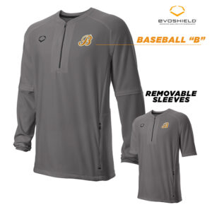 01. Barnstormers Baseball Evoshield Adult Long Sleeve BP Jacket with Removable Sleeves-Charcoal